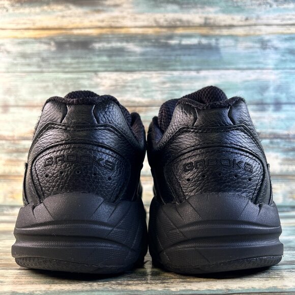 Brooks Addiction Walking Shoes Mens 13 Black Leather Hook & Loop Casual Sneaker main image 6